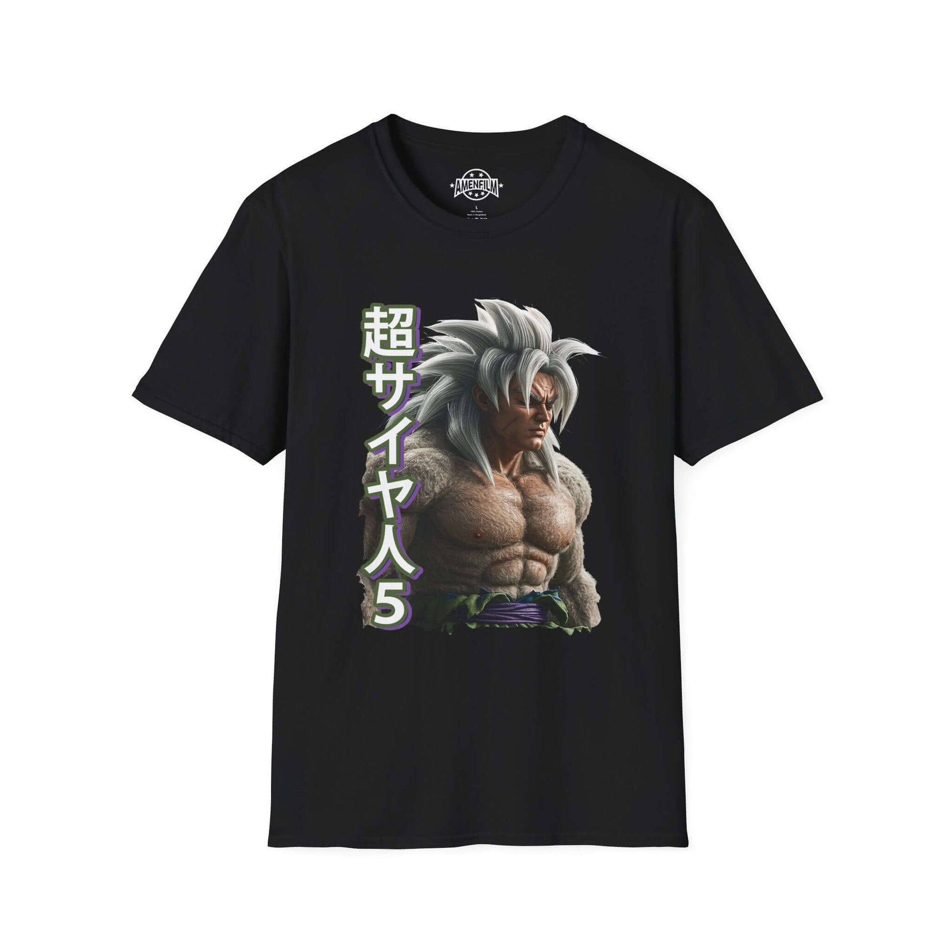 Dragon unisex t-shirt featuring powerful anime warrior design, perfect for fans and casual wear.