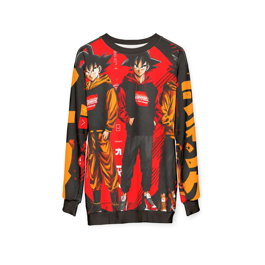 Unisex anime sweatshirt featuring vibrant colors and character designs, perfect for casual wear and anime lovers.